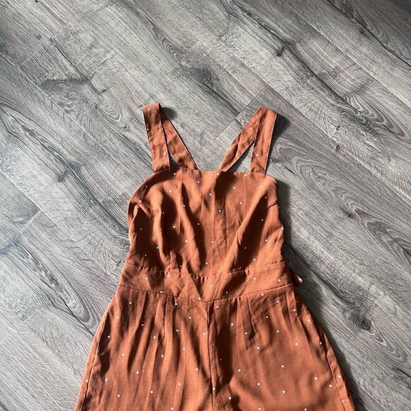 Love stitch  Women’s Dot print Wide legs Overall size M - Picture 4 of 5
